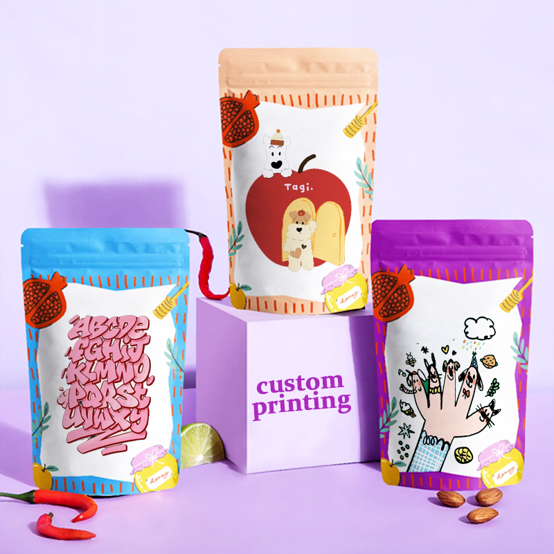 Food Snacks For Christmas - Aluminum Foil Bag Standing Zipper Bag