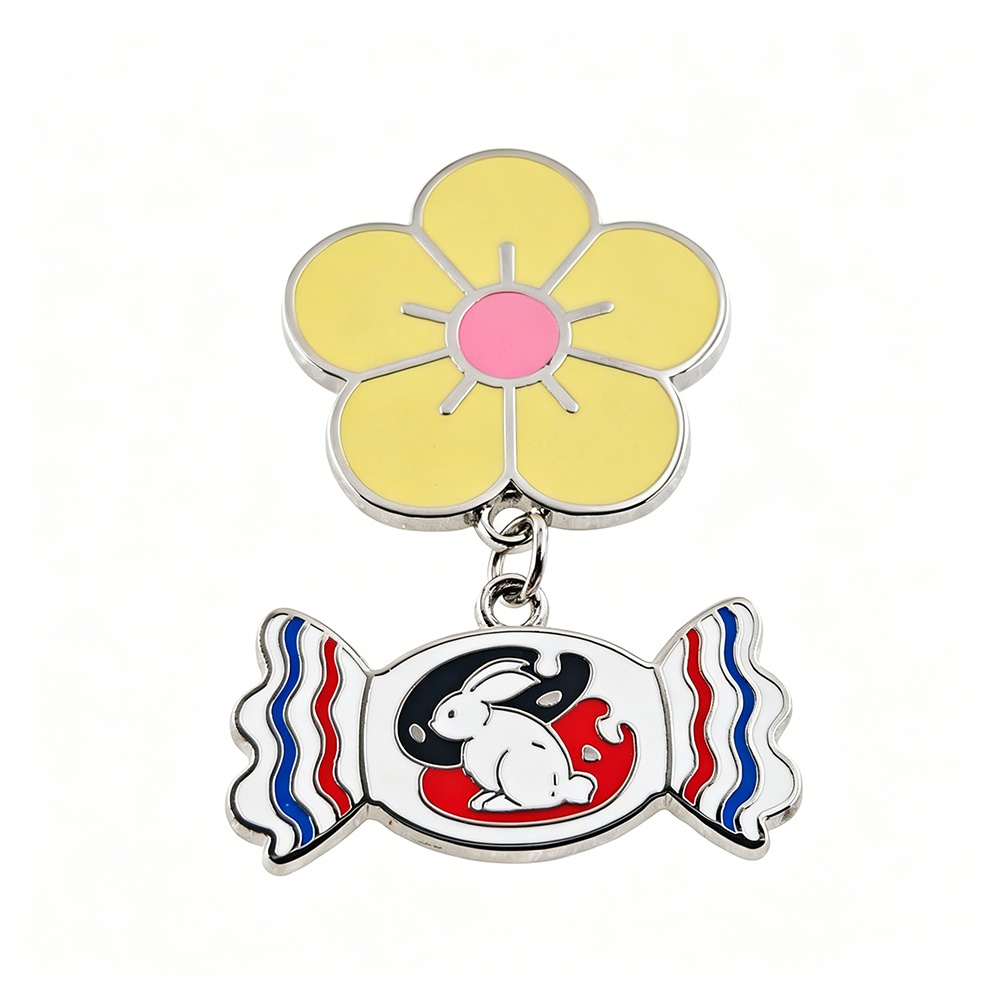 Food Snacks Candy - White Rabbit Candy Enamel Pin Cute