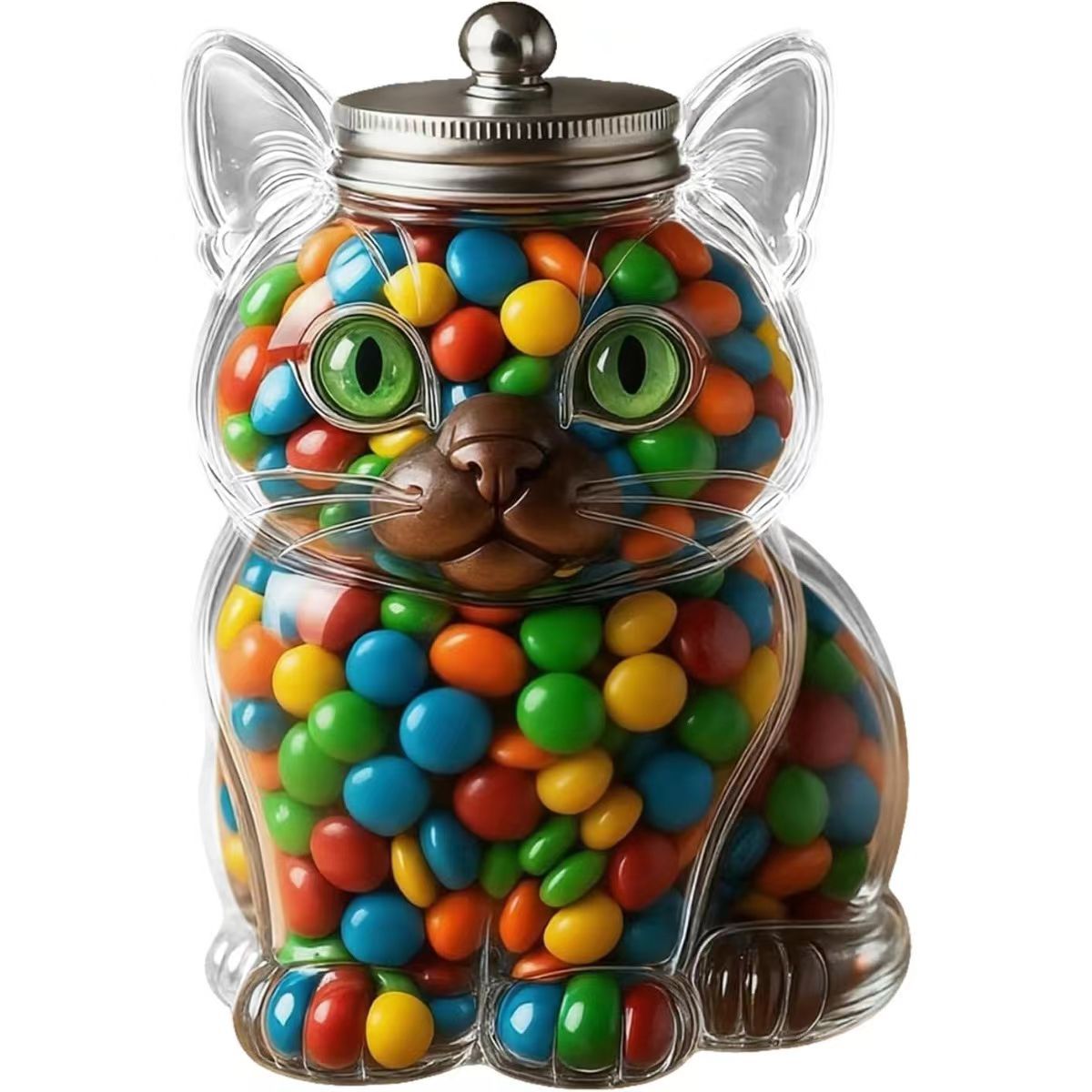 Cute Cat Shaped Glass Candy Ja - Food Snacks Candy ulasan dan harga