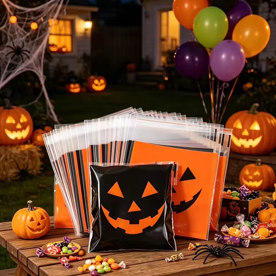 50/100pcs Halloween Black Oran - Food Snacks Candy ulasan dan harga