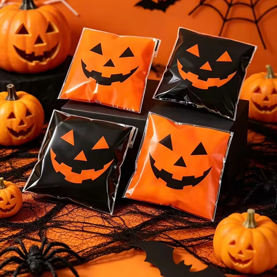 50/100pcs Halloween Black Oran - Food Snacks Candy ulasan dan harga