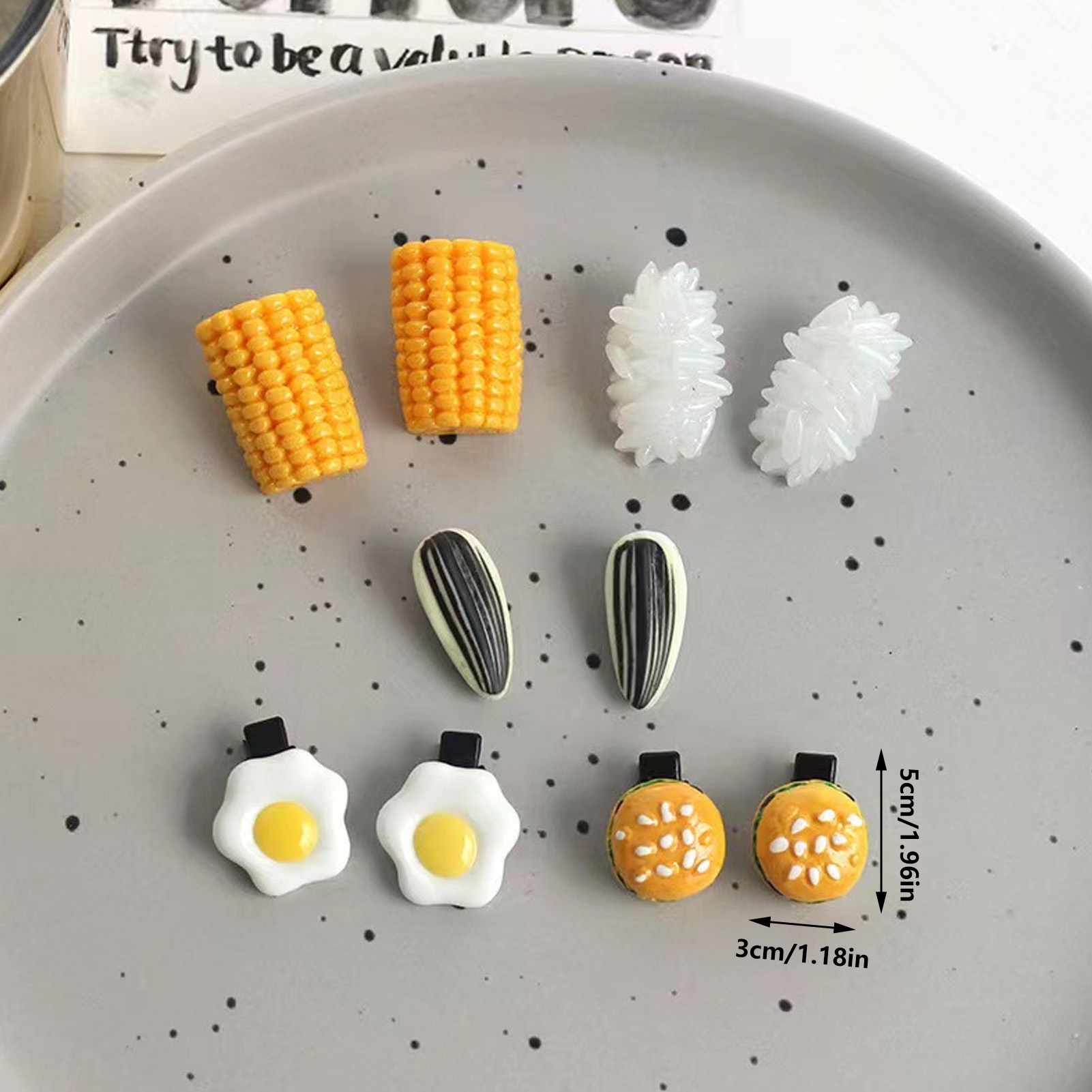 Mini Food Hair Clips Set Reali - Food Snacks For Party ulasan dan harga