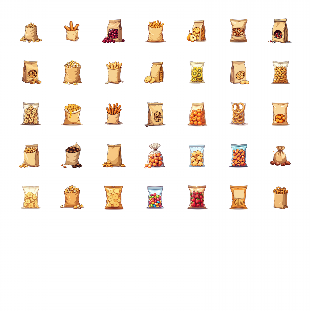 35pcs-100pcs Decals  crunchy S - Food Snacks Label ulasan dan harga
