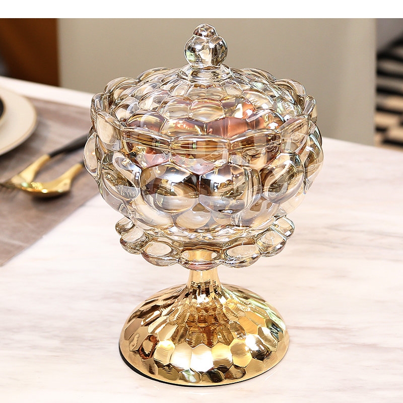 Glass Storage Jar with Lid Tea - Food Snacks Candy ulasan dan harga