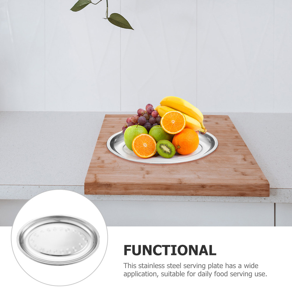Stainless Steel Oval Serving P - Food With Snacks ulasan dan harga