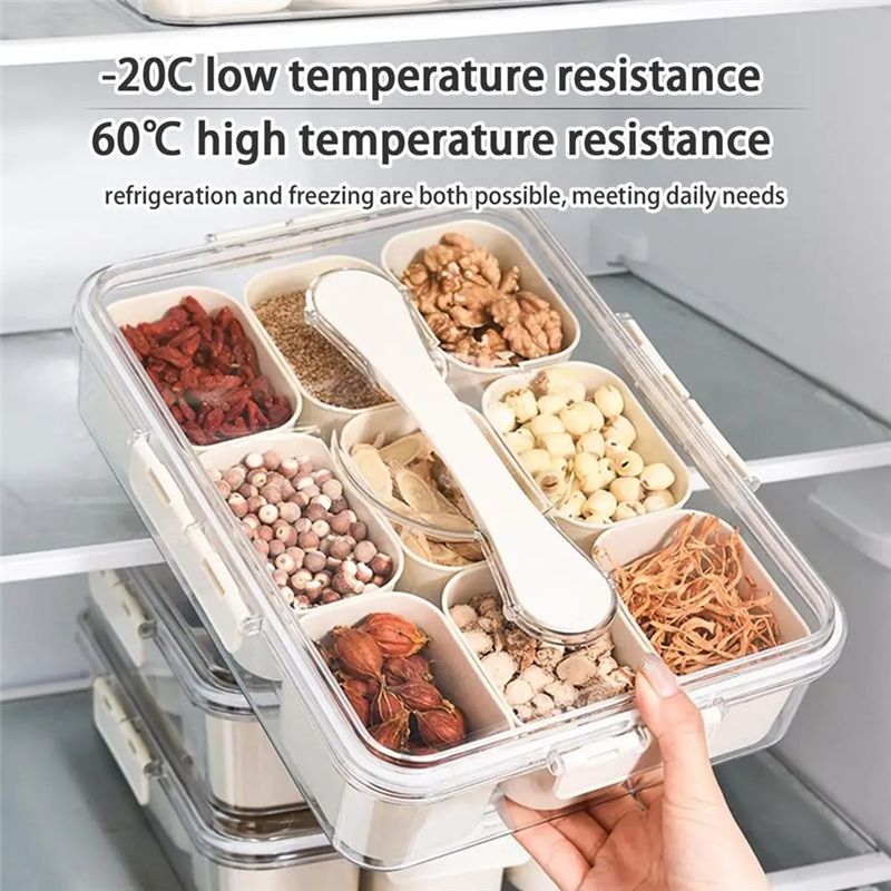 9 Compartments Divided Serving - Food Snacks Candy ulasan dan harga
