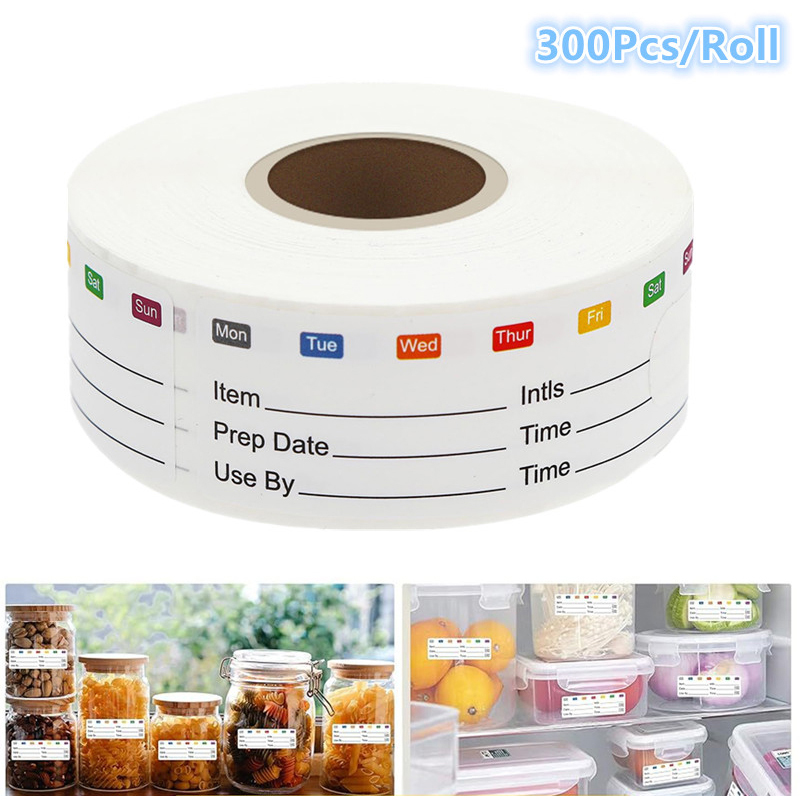 300Pcs/Roll Kitchen Date Food  - Food Snacks Label ulasan dan harga