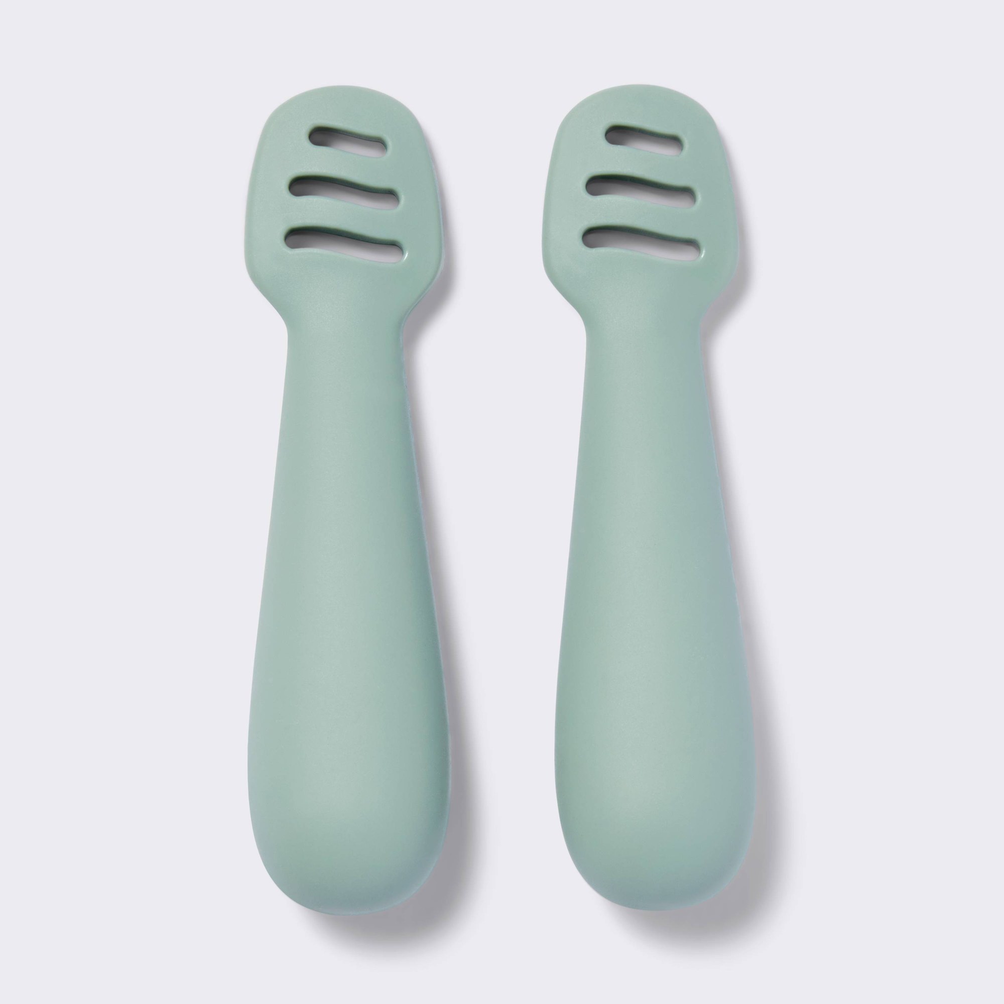2pcs Green Baby Dipping Spoons - Food Snacks For Toddlers ulasan dan harga