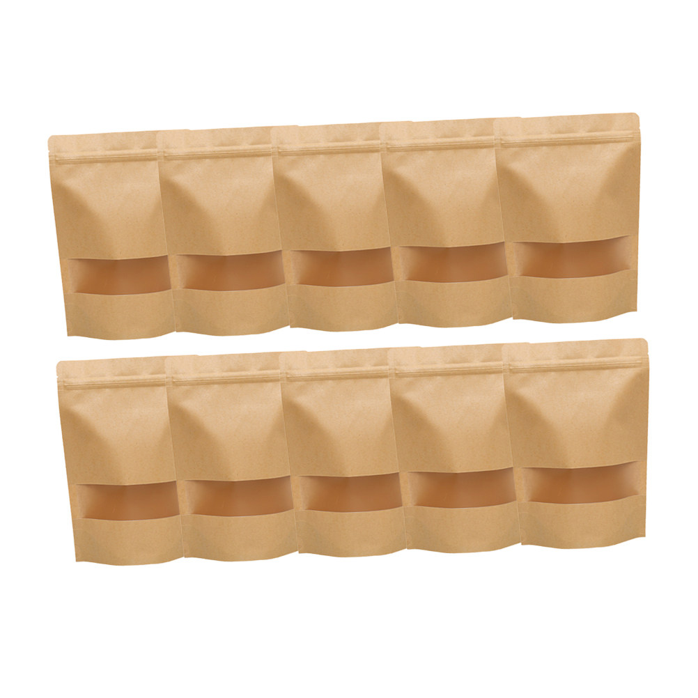 50Pcs Kraft Paper Zipper Seale - Food With Snacks ulasan dan harga