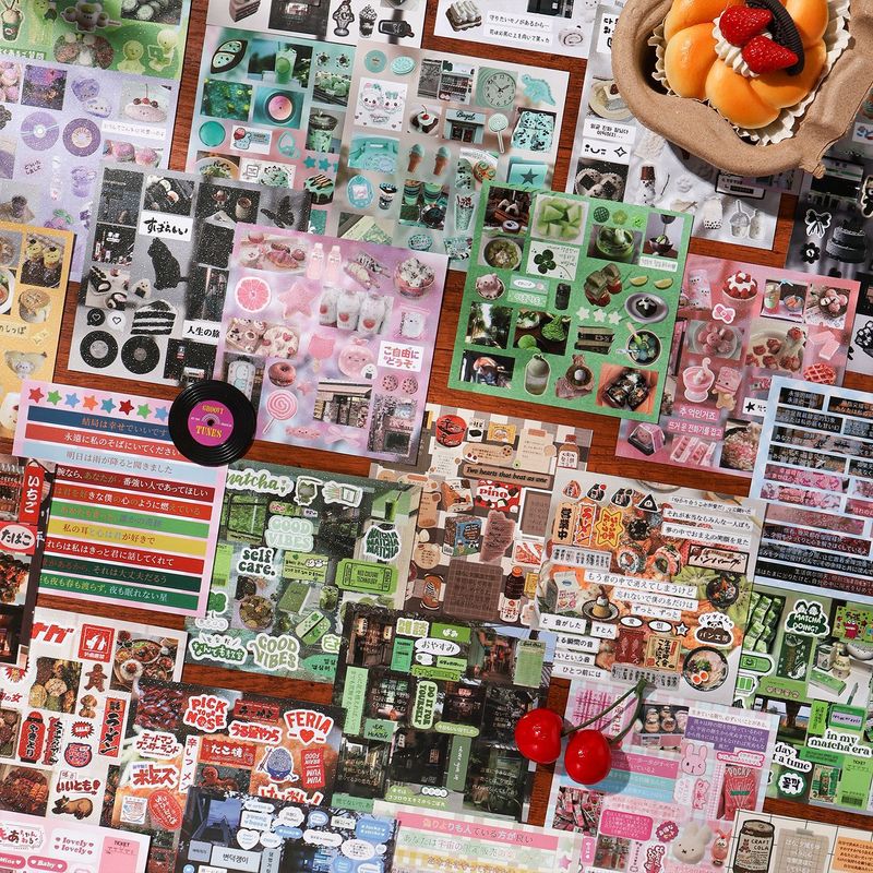 30Pcs Aesthetic Vintage Food L - Food Snacks Label ulasan dan harga