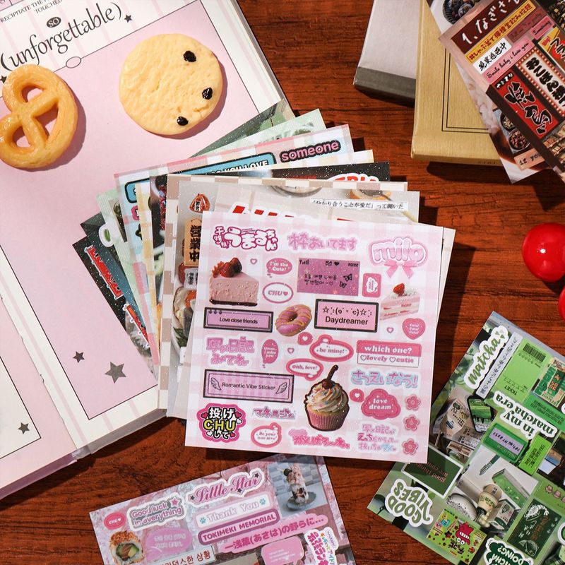 30Pcs Aesthetic Vintage Food L - Food Snacks Label ulasan dan harga