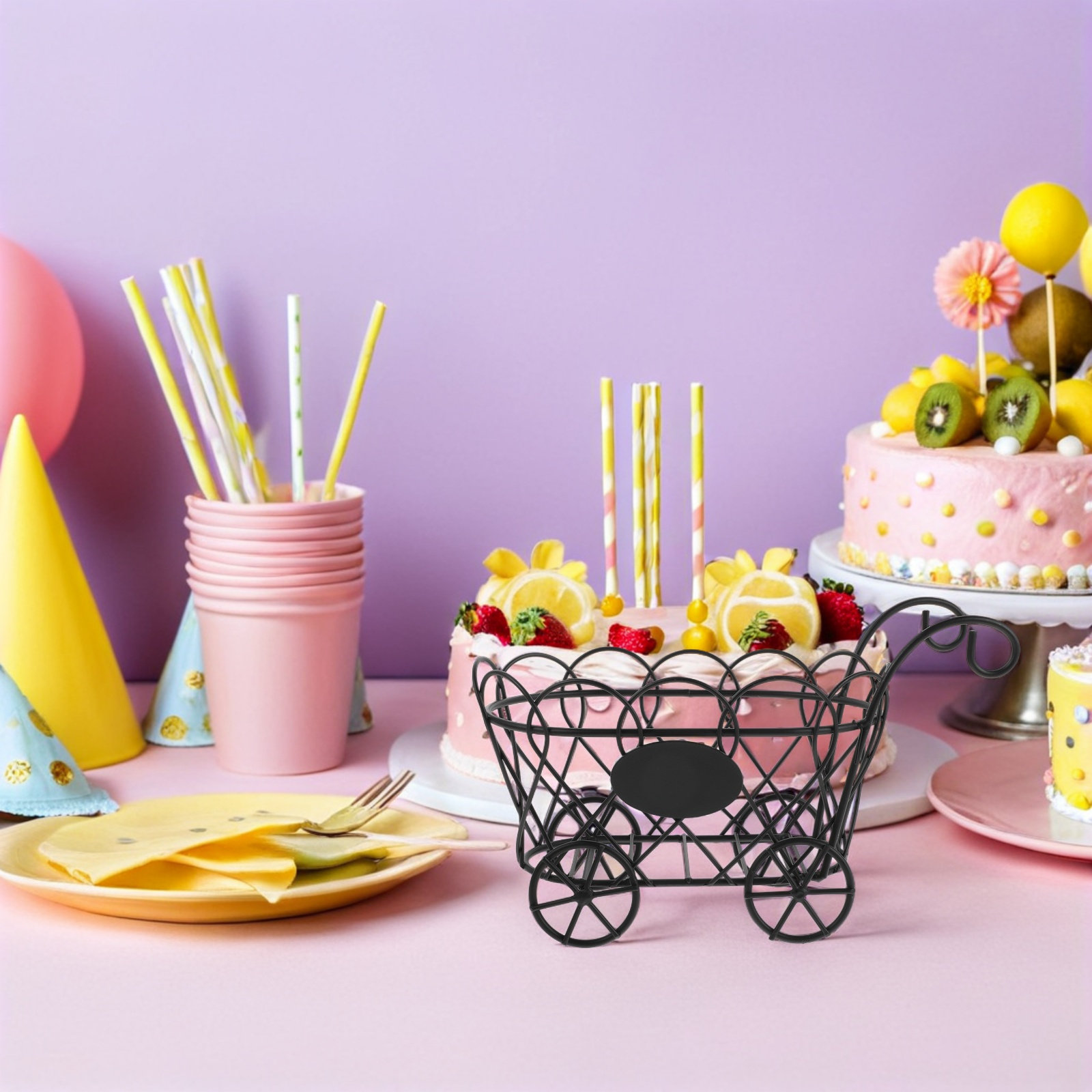 French Fries Basket Cradle Car - Food Snacks For Party ulasan dan harga