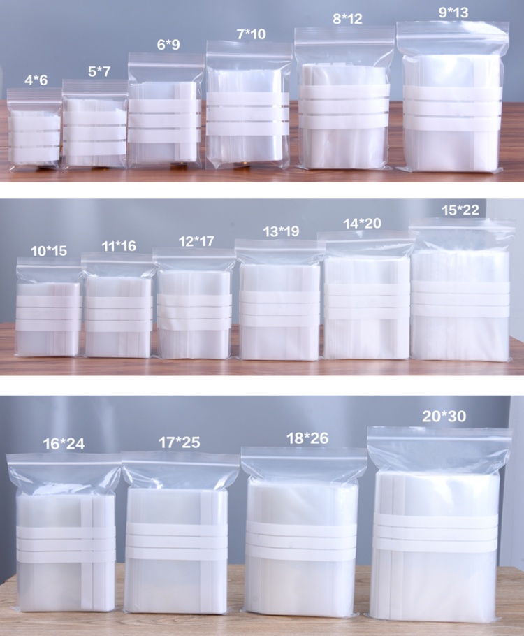 200PCS Clear PE Writing Ziploc - Food Snacks Label ulasan dan harga