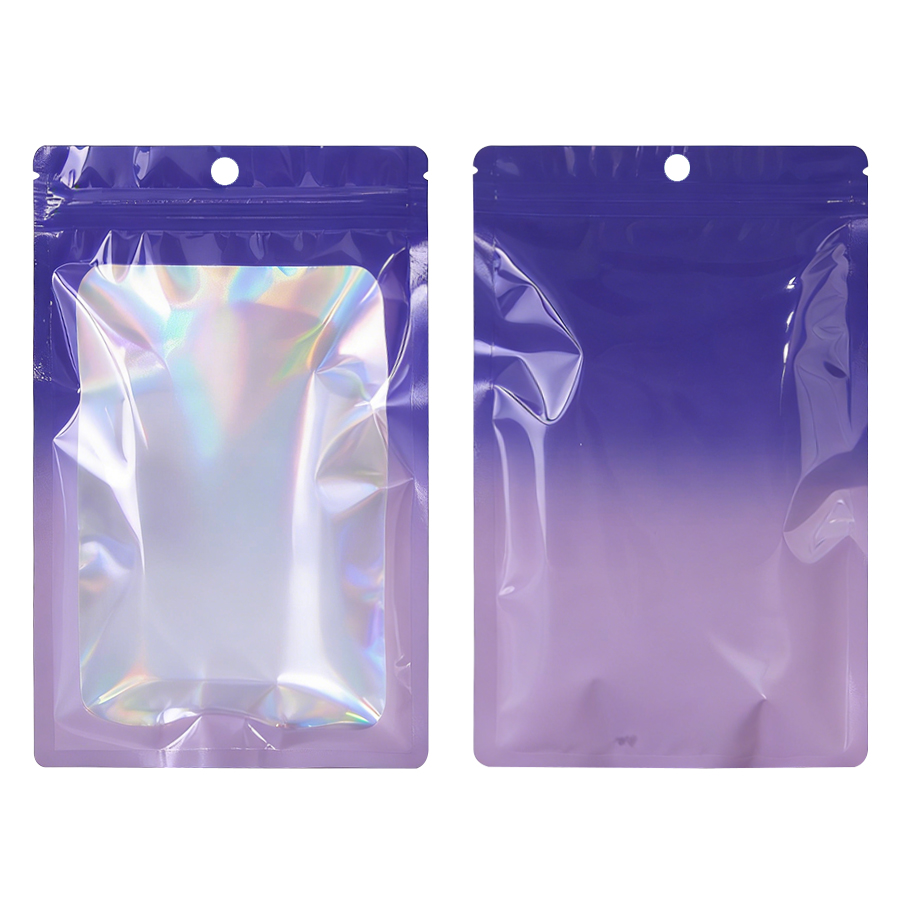 Holographic Color Square Zippe - Food With Snacks ulasan dan harga