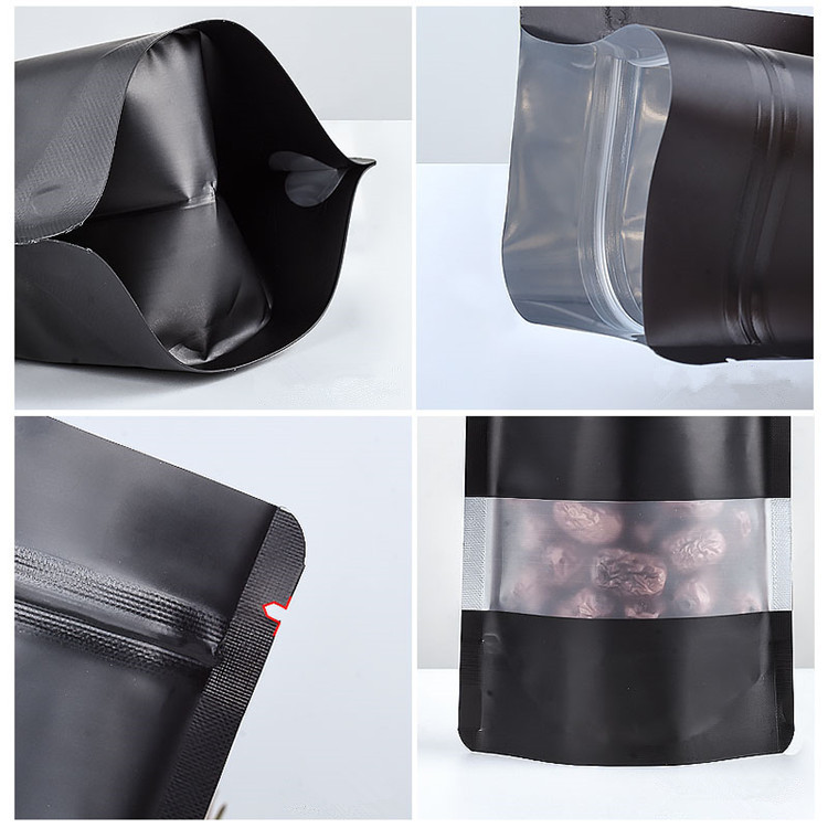 100PCS Stand-up Matte Black Al - Food Snacks For Christmas ulasan dan harga