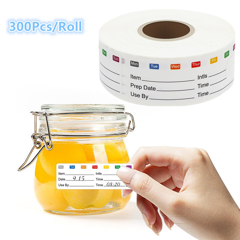 300Pcs/Roll Candy Storage Expi - Food Snacks Label ulasan dan harga