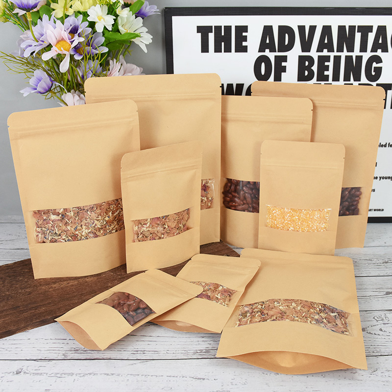 20/50pcs Kraft Paper Zip Lock  - Food Snacks For Christmas ulasan dan harga