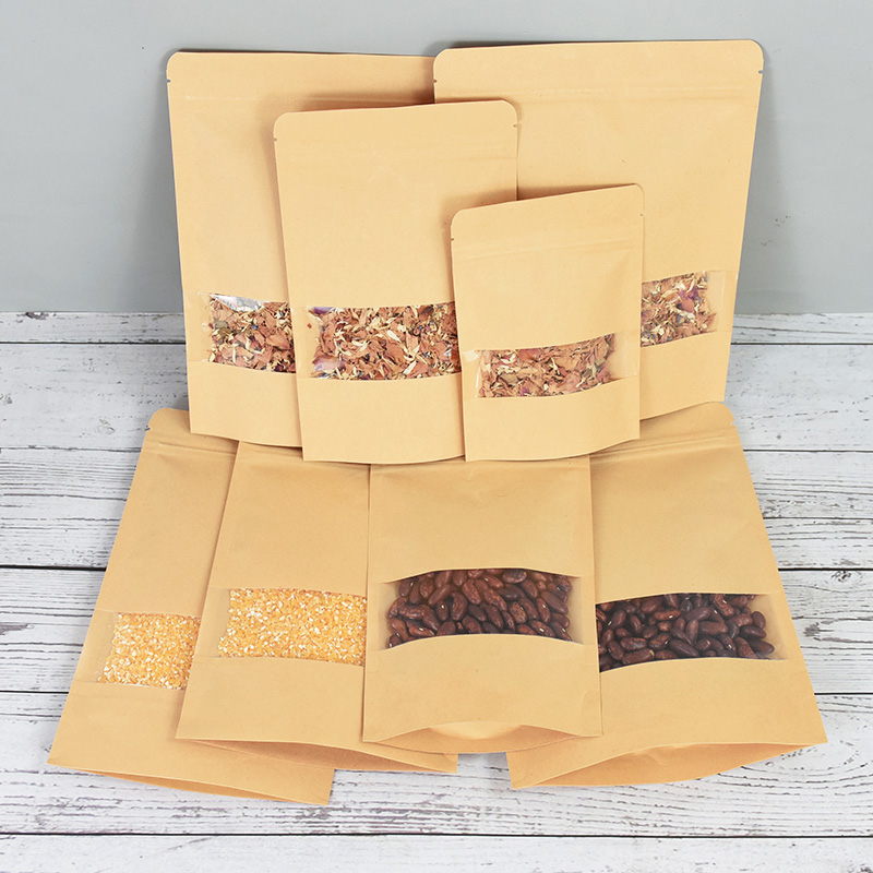 20/50pcs Kraft Paper Zip Lock  - Food Snacks For Christmas ulasan dan harga