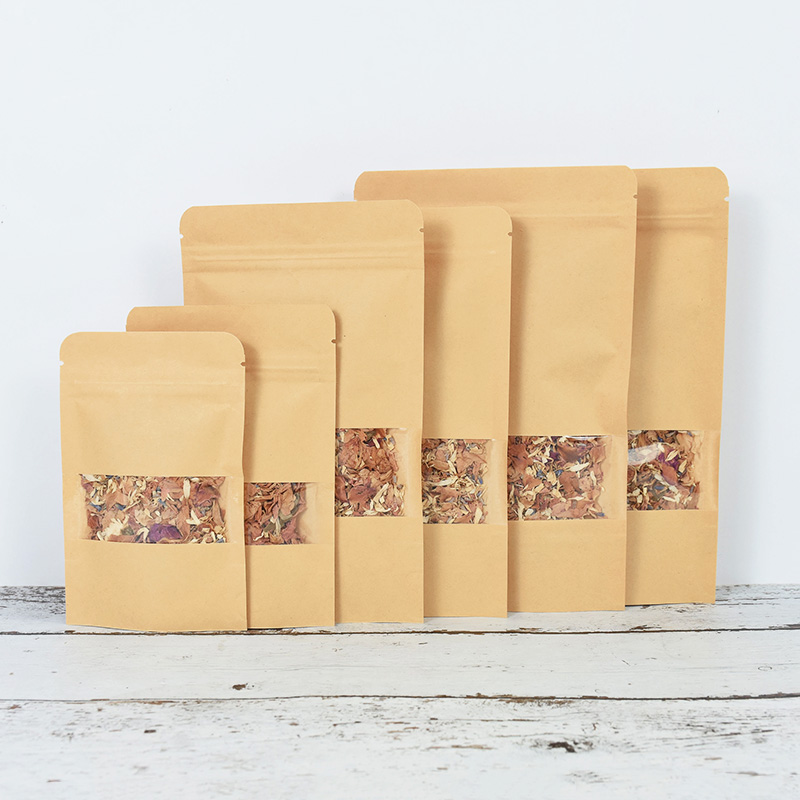 20/50pcs Kraft Paper Zip Lock  - Food Snacks For Christmas ulasan dan harga