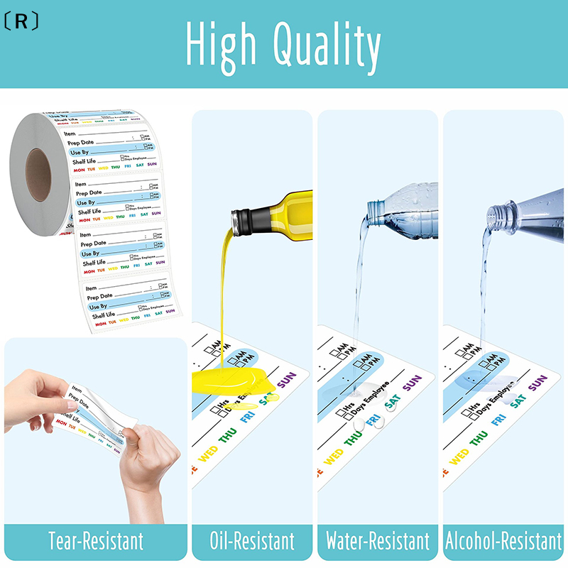 〔R〕300Pcs Roll Kitchen Date Fo - Food Snacks Label ulasan dan harga