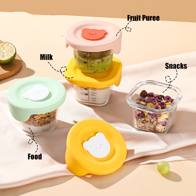 180ml Glass Baby Food Storage  - Food Snacks For Toddlers ulasan dan harga
