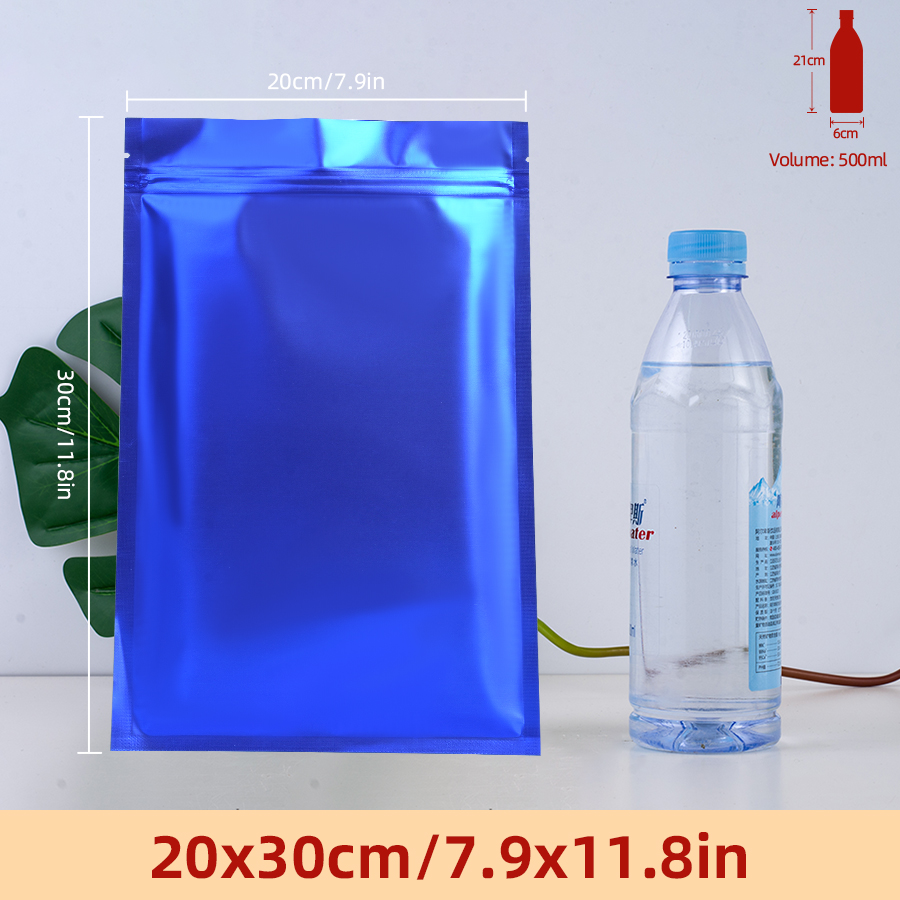 100pcs Matte Blue Foil Zipper  - Food With Snacks ulasan dan harga