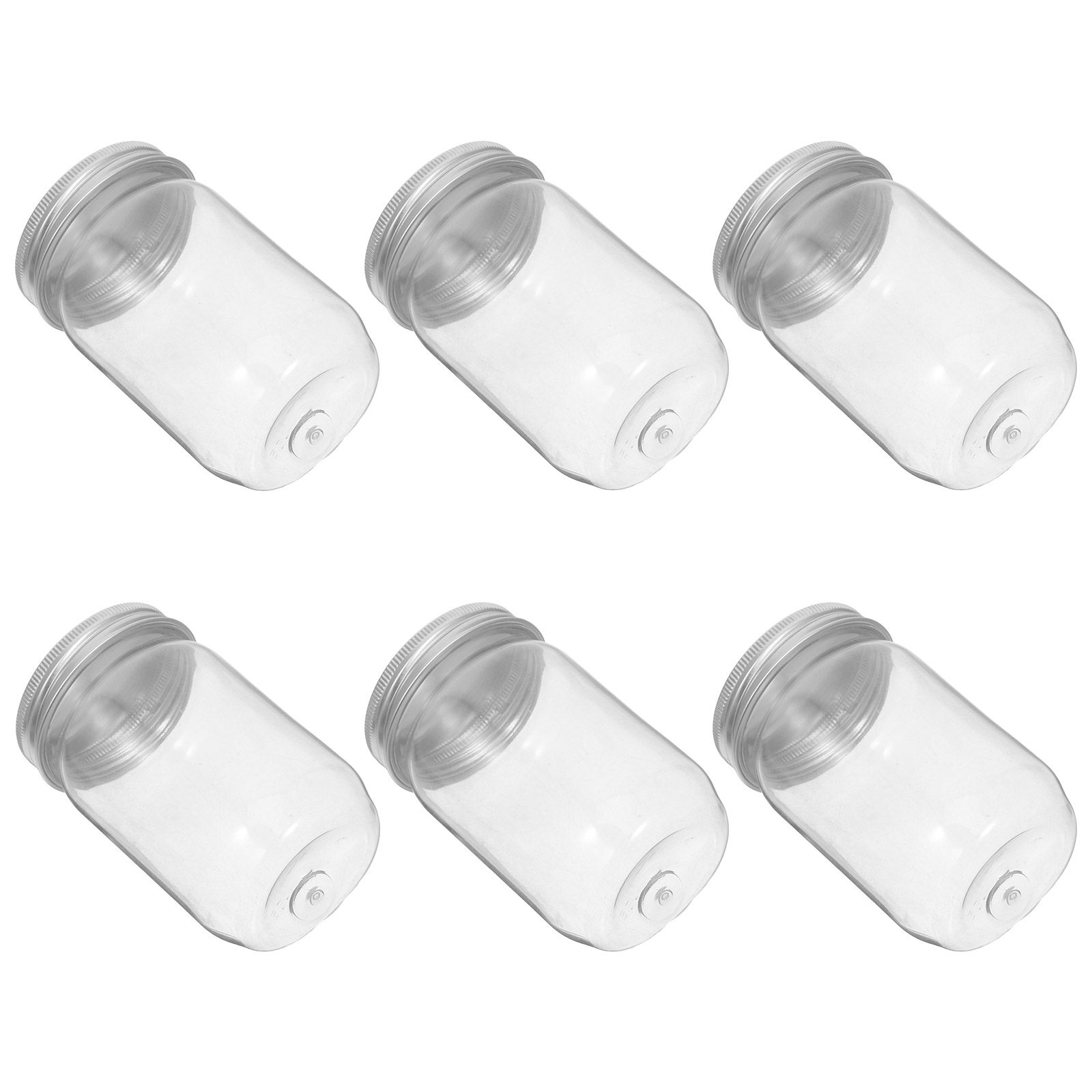 6Pcs Clear Plastic Mason Jars  - Food Snacks Candy ulasan dan harga