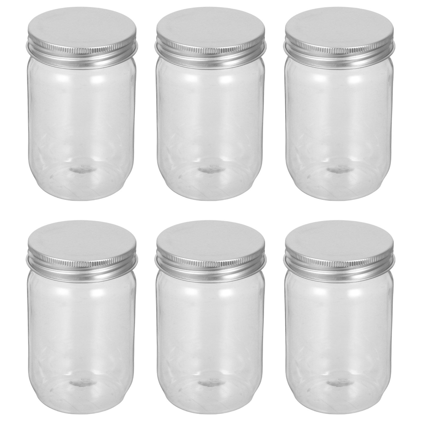 6Pcs Clear Plastic Mason Jars  - Food Snacks Candy ulasan dan harga