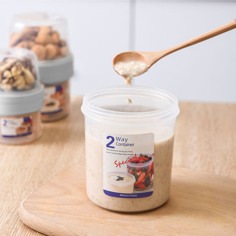 Double Layer Leakproof Food Ca - Food Prep Snacks ulasan dan harga